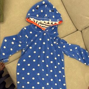 Mini Boden Blue and White Terry Coverup